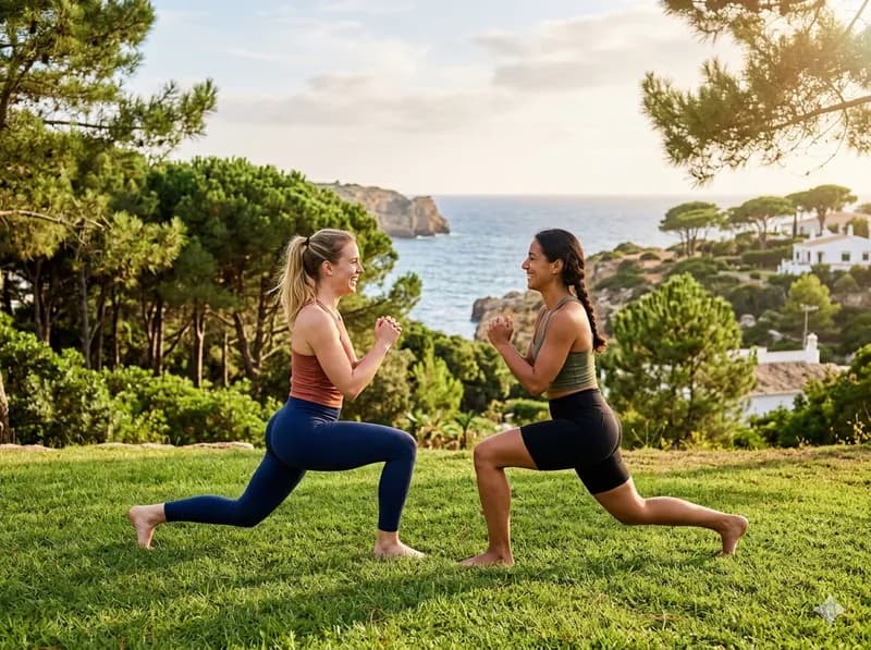 Sessão de treino ao ar livre no parque