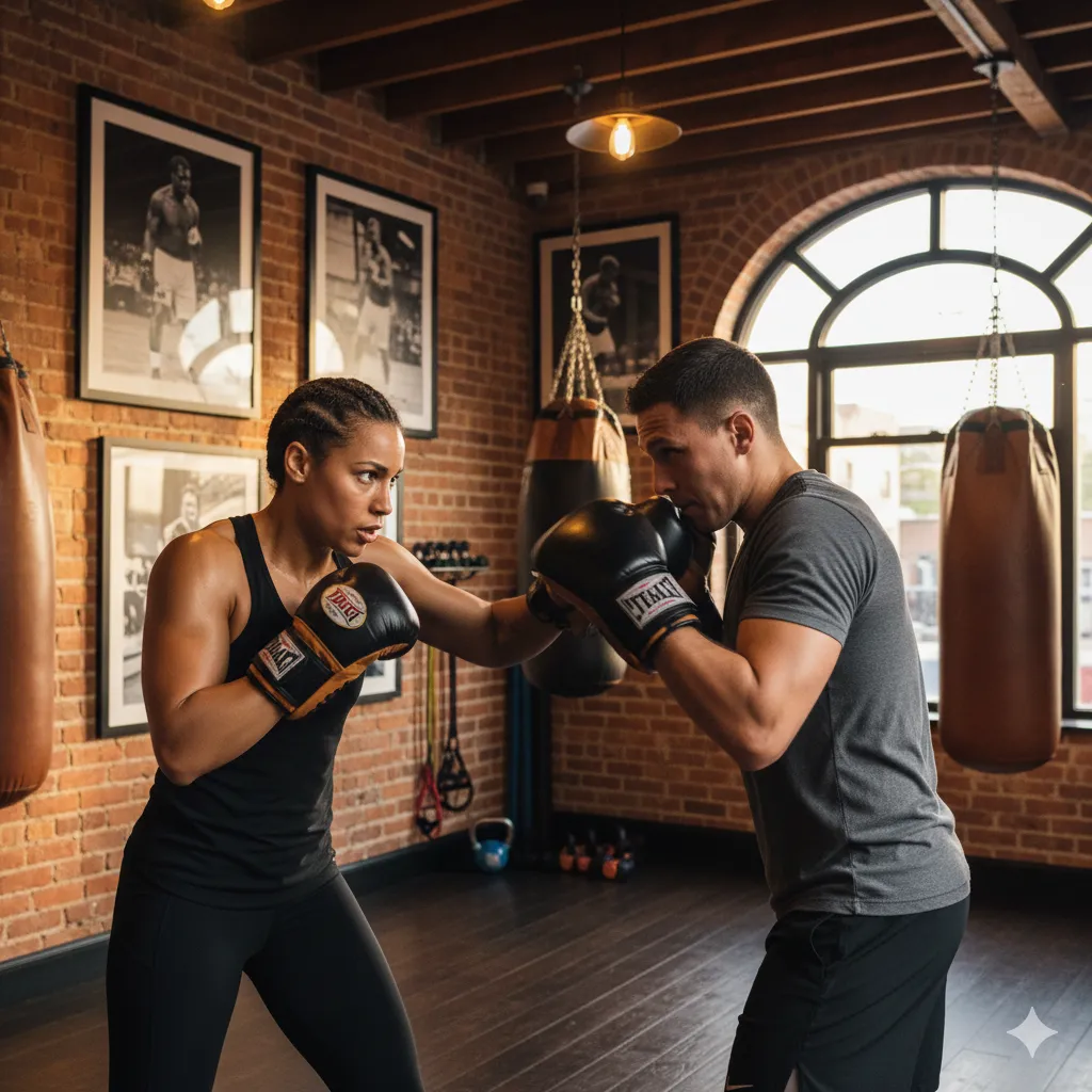 Boxing training at FIT'S ACADEMIA